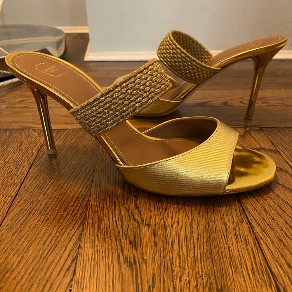 Makone Souliers gold sandals. Worn 2 times. Size 8.5